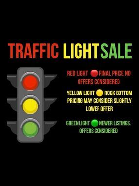 Traffic Light Sale Graphic - Red, Yellow, Green